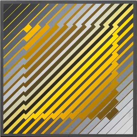 Victor Vasarely (Pecs 1908 - Parigi 1997) JELL-3 acrilico su faesite, cm...