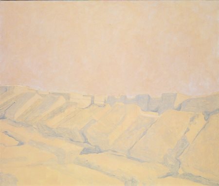 Pietro Capogrosso (Trani 1967) SCOGLI olio su tela, cm 60x70 sul retro:...