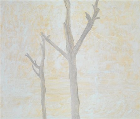 Pietro Capogrosso (Trani 1967) ALBERI olio su tela, cm 60x70 sul retro:...