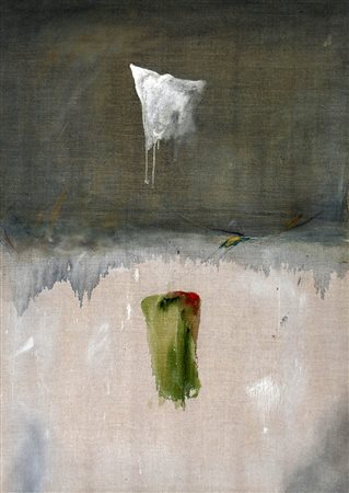 MARIO RACITI 1934 " Presenze - assenze ", 1976 Olio su tela, cm. 100 x 70...