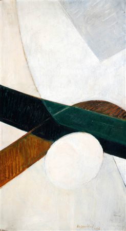 SILVANO BOZZOLINI 1911 - 1998 " Elan Dynam ", 1966 Olio su tela, cm. 73 x 41...