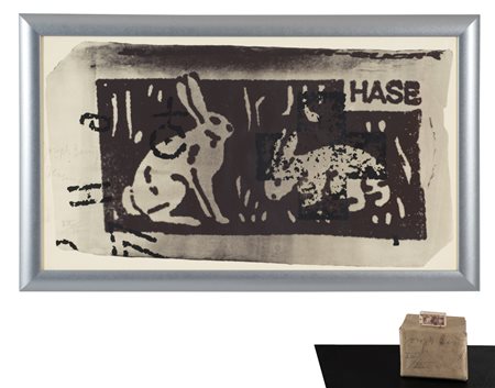 Joseph Beuys (1921-1986) Hasenzucker a) Serigrafia su cartone Firmata Joseph...