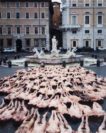 Spencer Tunick (1967) Roma 2 (Piazza Navona) Firmata e datata Spencer Tunick...