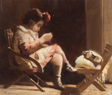 Francesco Galante (Margherita di Savoia, Foggia, 1884 - Napoli, 1972) Bambina...