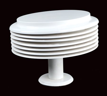 PARTICOLARE LAMPADA DESIGN XX Sec. in metallo verniciato bianco A DESIGN LAMP...