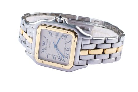 CARTIER, OROLOGIO DA POLSO MODELLO PANTHERE XL ref. 187957 in acciaio e oro,...