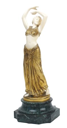 THEOPHILE FRANCOIS SOMME Francia 1871-1952 "Odalisca", scultura...