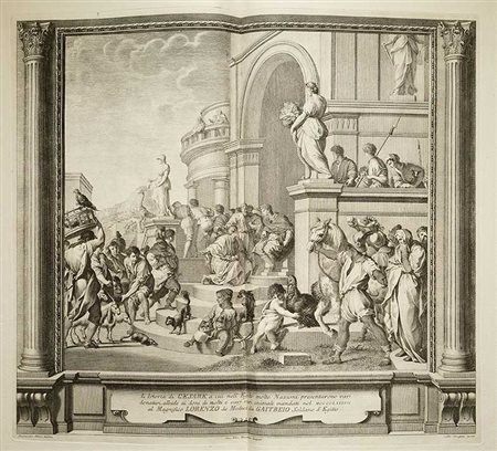 Firenze - Illustrati Pitture del salone imperiale del Palazzo di Firenze. Si...