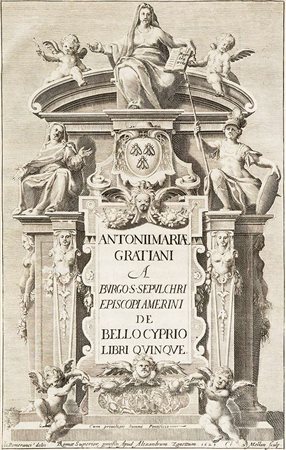 Graziani, Antonio MAria De bello Cyprio Roma, Zanetti, 1624. In 2°. Bel...