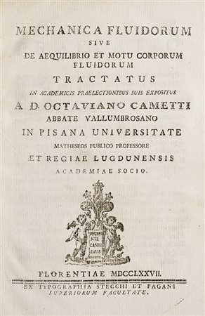 Idraulica - Cametti, Ottaviano Mechanica Fluidorum sive de aequilibrio et...