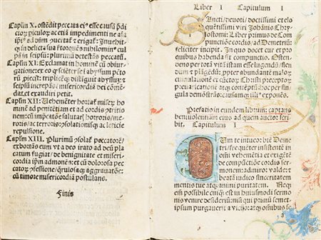 Incunabolo - Chrysostomus, Johannes. De compunctione cordis -...