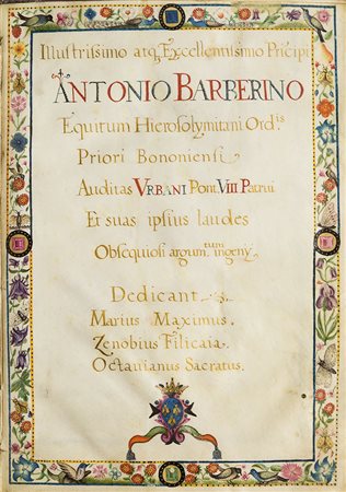 Legatura Barberini - Massimo, Mario, Zenobio Filicaia e Sacrato, Ottaviano...