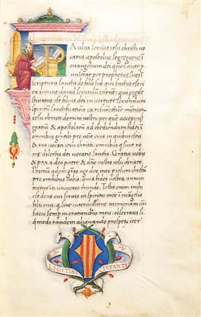 Manoscritto miniato - San Paolo Epistulae Manoscritto membranaceo, sec. XV...