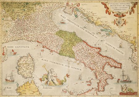 Ortelius, Abraham - Gastaldi, Giacomo Italiae novissima descriptio auctore...