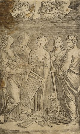 Raimondi, Marcantonio Santa Cecilia, San Paolo, San Giovanni , Maria...