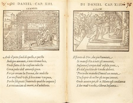 Simeoni, Gabriele Figure de la Biblia, illustrate de stanze tuscane Lione,...