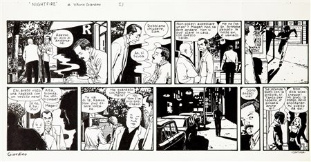 Vittorio Giardino "Sam Pezzo - Night fire", 1983 matita e china su...