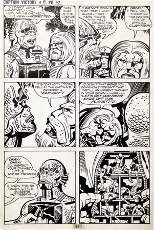 Jack Kirby "Captain Victory and the Galactic Rangers", 1982 matita e china su...