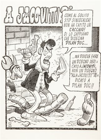 Luigi Siniscalchi "A Jacovitti", 2010 china su cartoncino, 25 x 35 cm...