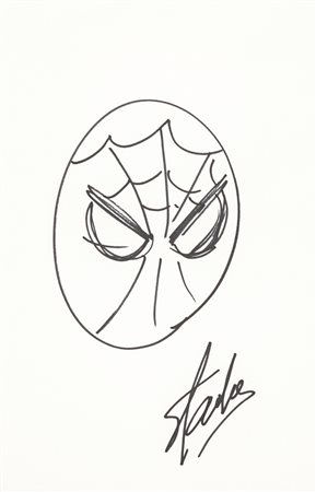 Stan Lee "Foto autografa & sketch" a) stampa fotografica b) pennarello su...