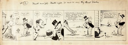 Bud Fisher "Mutt and Jeff - Mutt's Right It Can't Be Done"", 1932 matita e...