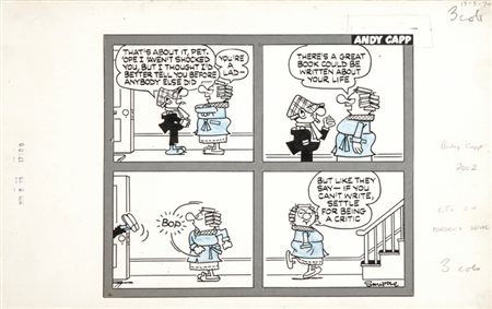 Reg Smythe "Andy Capp", 1974 china, acquerello e retino su cartone, 38 x 23,5...