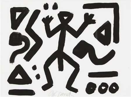 PENCK A.R. Dresda (Germania) 1939 senza titolo tempera su carta 19x26 cm...