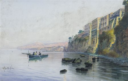 BATTISTA GIOVANNI Avellino 1858 - Napoli 1925Pescatoriacquerello su carta cm....