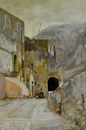 SCHIOTTZ-JENSEN NIELS FREDERIK 1855 - 1941Capri, 1886olio su tela cm. 57x38,...