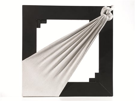 Jorge Eduardo Eielson (Lima 1924 - Milano 2006) QUIPUS BIANCO-NERO legno e...