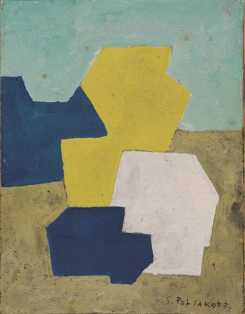 Serge Poliakoff (Mosca 1906 - Parigi 1969) COMPOSIZIONE tempera su carta...