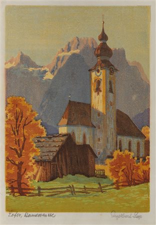 Engelbert Lap Graz 1886 - Innsbruck 1970 Lofer Xilografia a colori, 20,5x14,5...