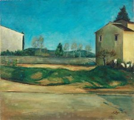 Achille Lega Brisighella (Ra) 1899 - Firenze 1934 Paesaggio, 1921 Olio su...