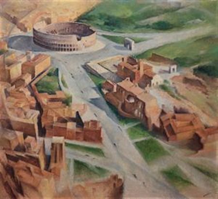 Alfredo Gauro Ambrosi Roma 1901 - Verona 1945 Colosseo Olio su tela, cm....