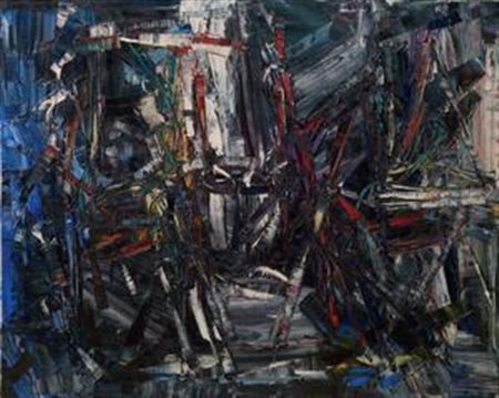 Jean Paul Riopelle Montreal 1923 - 2002 Senza titolo, 1958 ca. Olio su tela,...