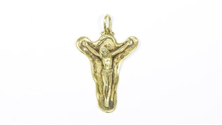 PENDENTE IN ORO realizzato come un crocifisso, gr 16 GOLD CHARMS