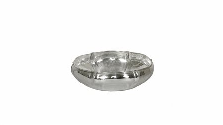 COPPA IN ARGENTO BORDO LOBATO gr 405 SILVER BOWL