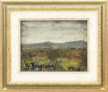 GUIDO BORGIANNI (1915-2011) Paesaggio olio su tela, firmato, in cornice cm...