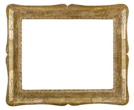 CORNICE a guantiera in legno dorato ad oro zecchino (cm 55,5 x 44). Sicilia...