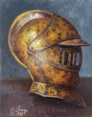 Gonzaga Giovan Francesco Morione Spagnolo, 1952 olio su masonite, cm. 50x40...