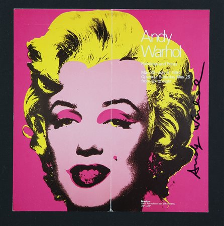 Warhol Andy Invito all'Esibizione "Paintings and Prints" (Marilyn), 1984...