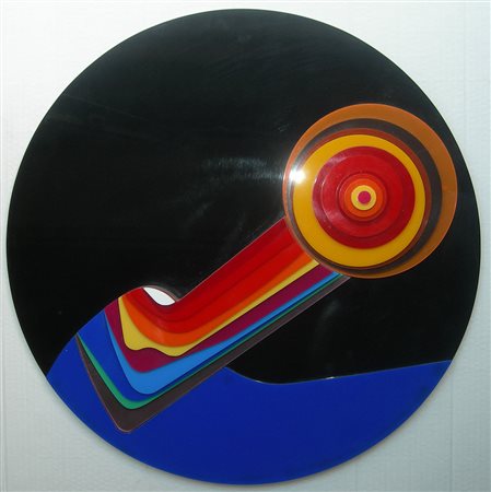 Crippa Roberto Origine, 1970 scultura in plexiglass, diam. 50, es. 177/500...