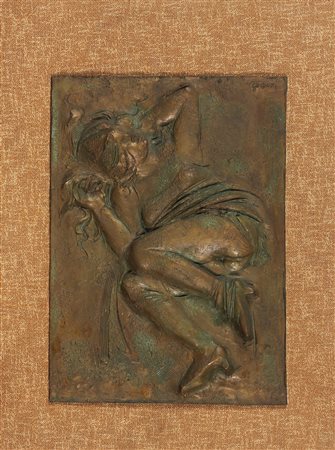 GUIDOTTI FERRUCCIO (1931 - 2012) Modella. Bassorilievo in bronzo. Cm 42,00 x...