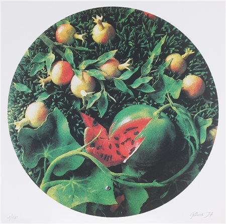 GILARDI PIERO (n. 1952) Frutti. 1997. Litografia. Cm 70,00 x 70,00. 1/100....