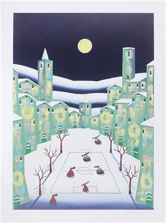 DA NORCIA PAOLO (n. 1953) Lotto composto da n. 4 grafiche. Inverno....