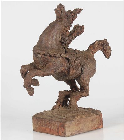 COLOMBINI MAURILIO (n. 1933) Cavallo. 1980. Terracotta. Cm 37,00 x 37,00 x...