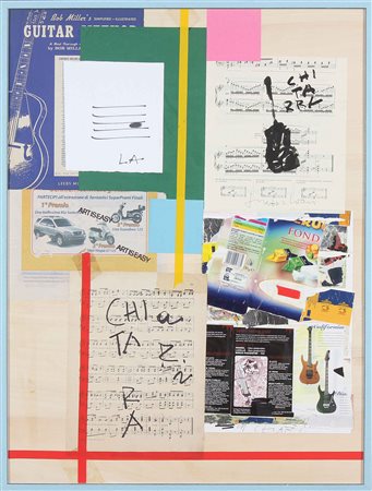 CHIARI GIUSEPPE (1926 - 2007) Chitarra. 2000. Tecnica mista e collage su...