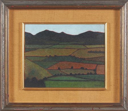 DORIN WALTER (n. 1929) Paesaggio. Olio su tela . Cm 38,00 x 29,00. Firmato in...