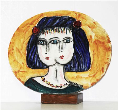 CASSINARI BRUNO (1912 - 1992) Senza titolo. Ceramica. Cm 29,00 x 23,00....