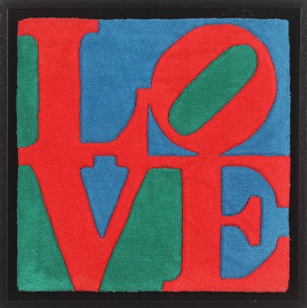 INDIANA ROBERT (n. 1928) Love. Tappeto. Cm 61,00 x 61,00. Certificato di...